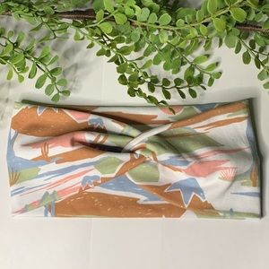Pastel Western Desert Printed Knotted Stretchy Headband